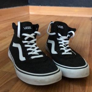 High Tip Black Canvas Vans